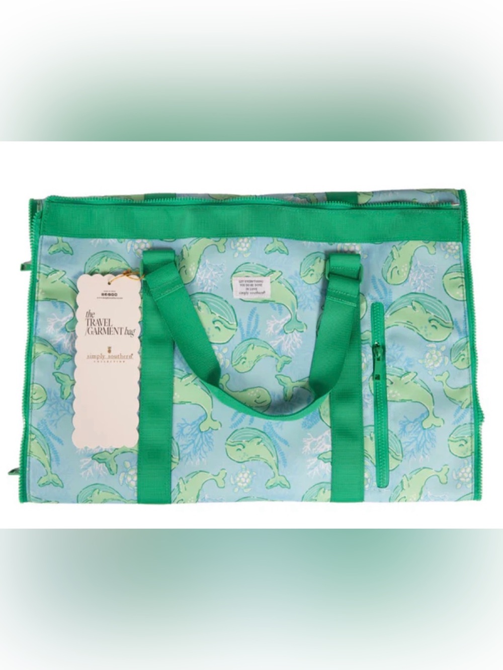 Simply Southern 0125 Duffle Bag Travel Garment Bag Whale Print